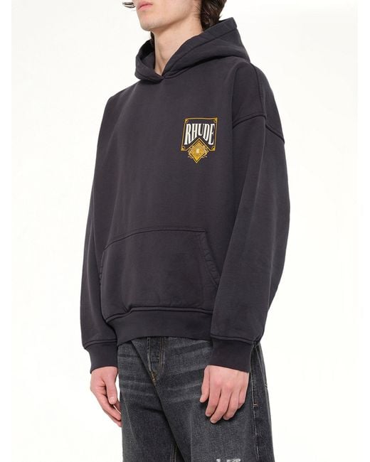 Rhude Blue Playing Card Hoodie for men