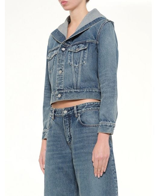 Alaïa Blue Trucker Denim Jacket