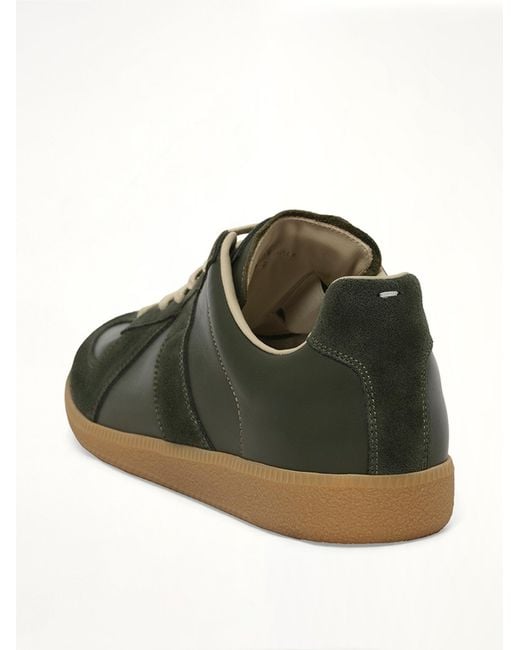 Maison Margiela Green Replica Leather Sneaker for men
