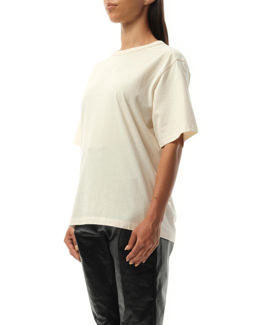 Rick Owens Natural Brad T-Shirt, Short Sleeves, 100% Cotton
