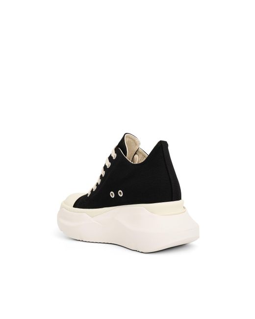 Rick Owens Black Abstract Low Top Sneakers, /Milk, 100% Cotton