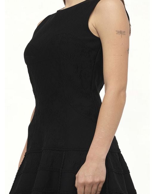 McQueen Black Patchwork Mini Dress