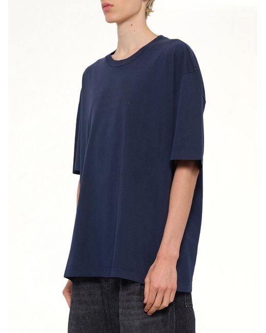 Maison Margiela Blue Logo T-Shirt for men