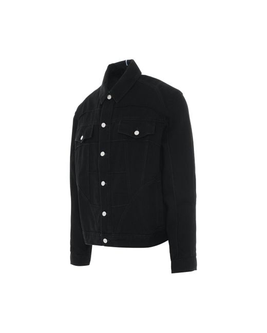McQ Black Rinsed Muscle Denim Jacket In 