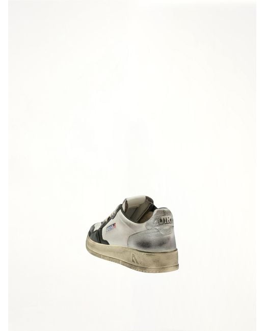 Autry Multicolor Leather Distressed Low Sneakers for men