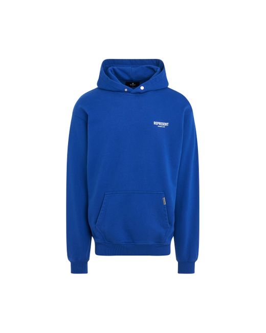 Represent Blue New Owners Club Hoodie, Long Sleeves, Cobalt, 100% Cotton for men