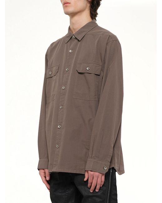 Rick Owens Brown Jumbo Outershirt for men