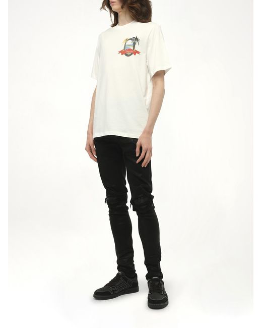 Amiri Natural Ma Paradise T-Shirt, 100% Cotton, Size: Small for men