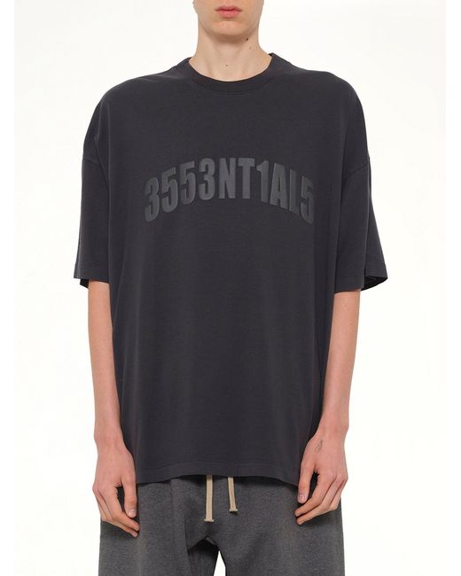 Fear Of God Black 3553Ntial5 T-Shirt for men