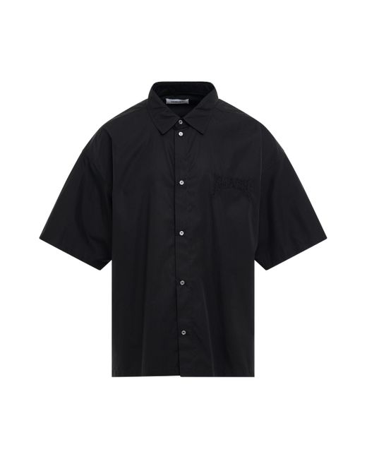 Ambush Black Logo Patch Short Sleeve Shirt, , 100% Cotton for men