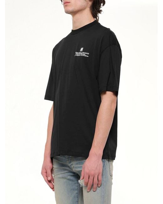 Amiri Black Built On Dreams Os T-Shirt for men