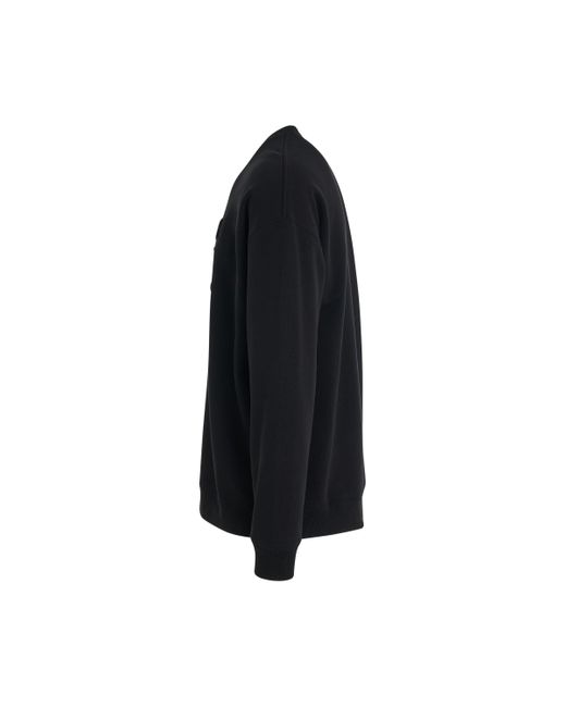 Loewe Black Anagram Logo Embossed Sweatshirt, Long Sleeves, , 100% Cotton, Size: Medium for men