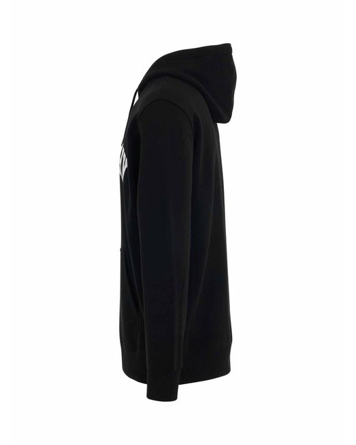 Givenchy Black Archetype College Logo Hoodie, Long Sleeves, 100% Cotton, Size: Small for men