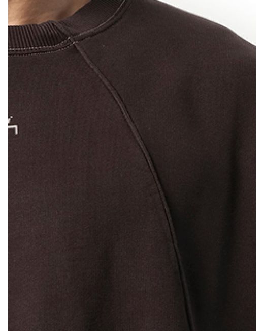 A_COLD_WALL* Black Millbank Crewneck Sweater, Long Sleeves, 100% Cotton, Size: Large for men