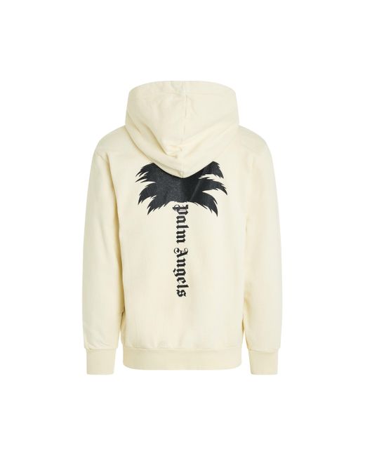 Palm Angels Natural 'The Palm Hoodie, Long Sleeves, Off, 100% Cotton, Size: Small for men