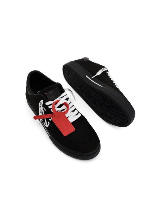 Off-White c/o Virgil Abloh Black Off- New Low Vulcanized Canvas Sneakers, /, 100% Rubber for men