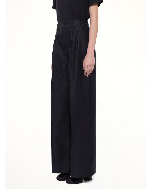 Maison Margiela Black Cotton Palazzo Trouser