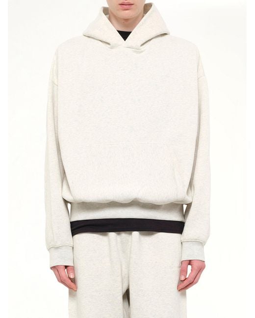 Fear Of God White Signature Classic Hoodie for men