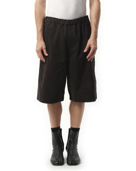 Entire studios Black Boxing Shorts, 100% Cotton, Size: Small for men