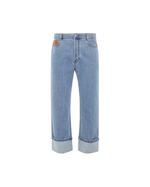 Loewe Blue Fisherman Turn Up Jeans, , 100% Cotton for men