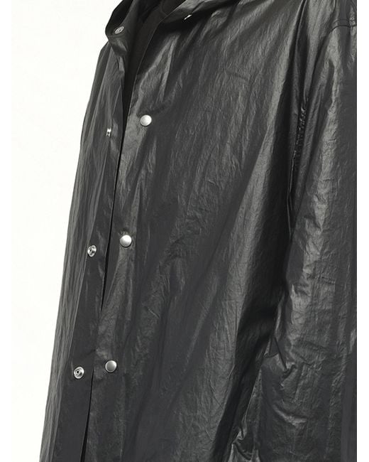 Rick Owens Gray Cropped Mac, 100% Polyester for men