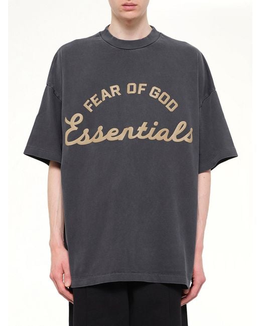 Fear Of God Gray Training 90's Short Sleeve T-Shirt for men