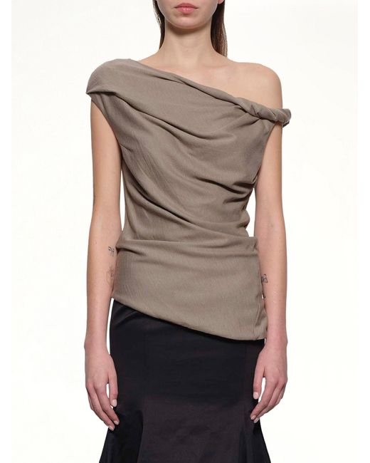 Entire studios Gray Jersey Twist Top