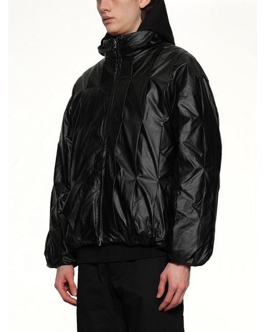 Post Archive Faction PAF Black Cocoon Down Jacket for men