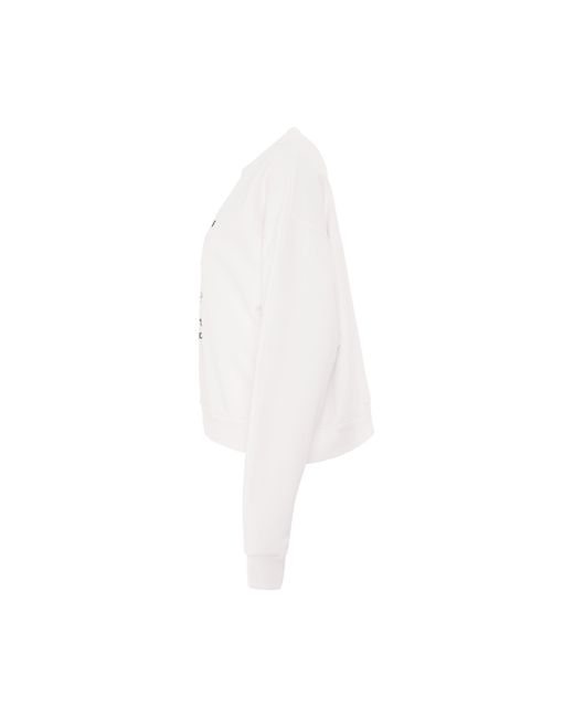 Maison Margiela White 'Scattered Numeric Logo Sweatshirt, Round Neck, Long Sleeves, , 100% Cotton, Size: Small