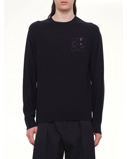 Loewe Blue Louis Wain Knit Sweater for men