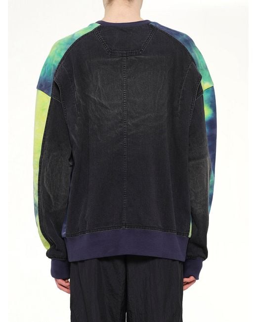 Juun.J Blue Tie Dye Sweatshirt for men