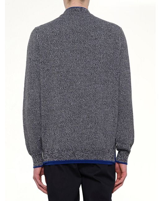 KENZO Gray Tiger Zip Cardigan for men