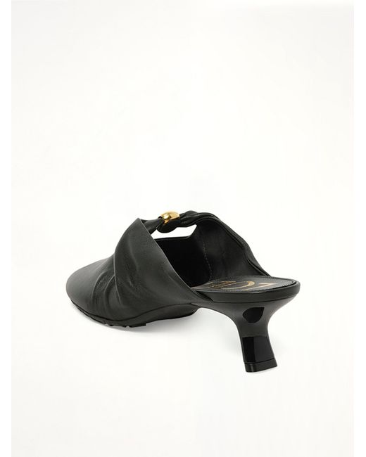 Loewe Black Pebble Soft Mule 45H