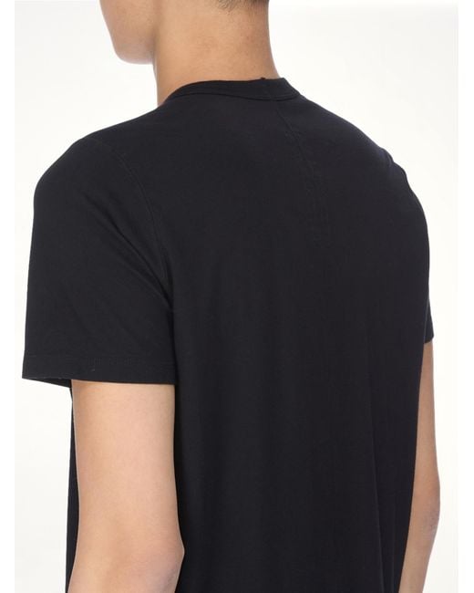 Rick Owens Black Short Level T, Short Sleeves, 100% Cotton, Size: Small for men