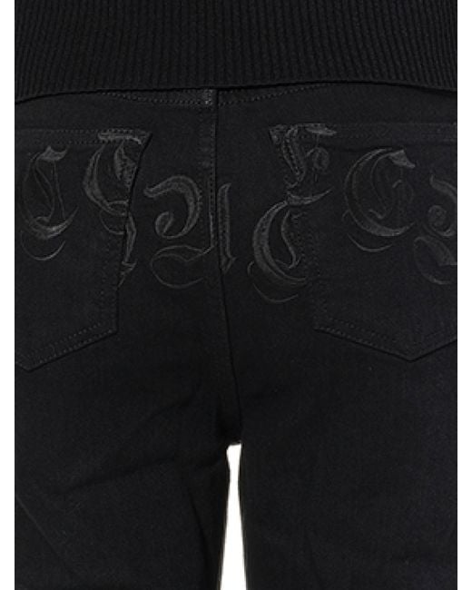 McQueen Black Emb Denim Jeans