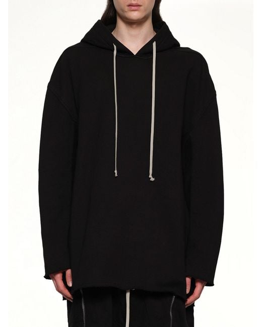 Rick Owens Black Peter Hoodie for men