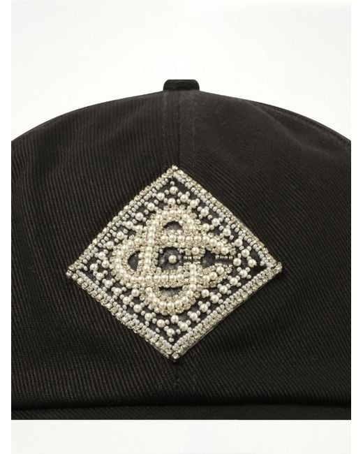 Casablanca Black Pearl Diamond Cc Patch Cap for men