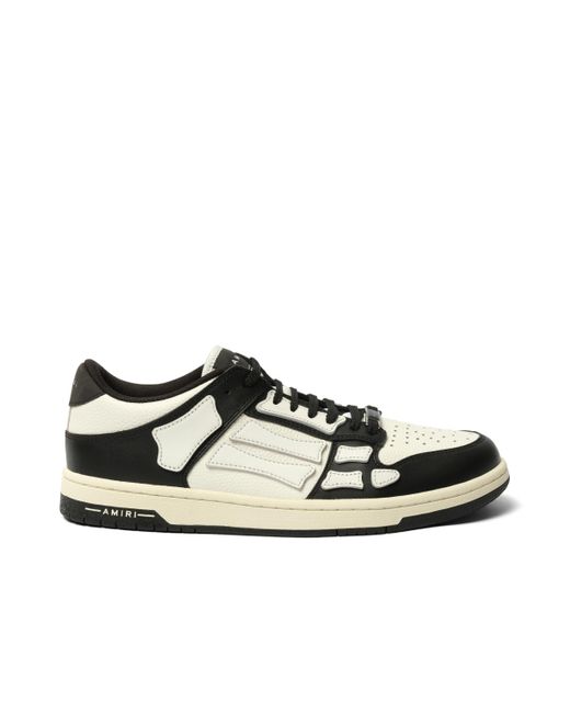 Amiri Black Skeleton Top Low Sneakers, /, 100% Calf Leather for men