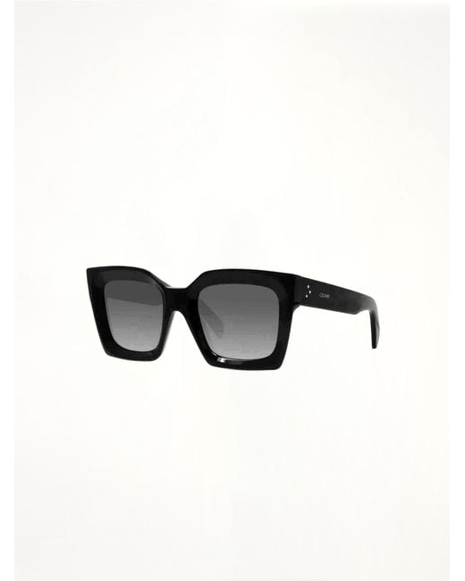 Céline Black Cl40130I Square Sunglasses With Smoke Polarised Lens
