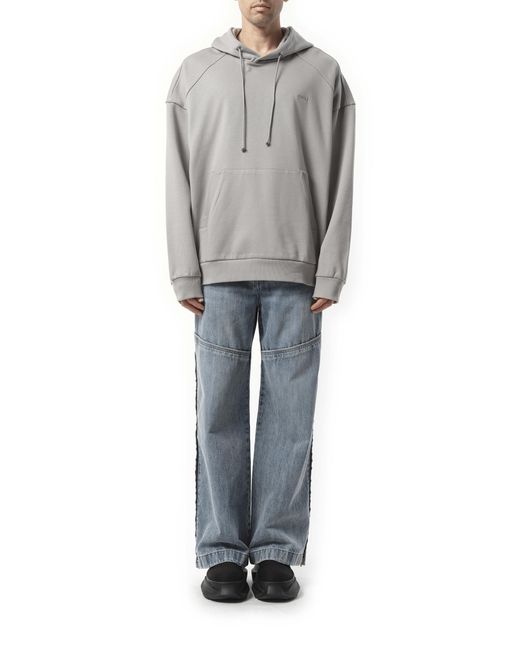 Juun.J Gray Kim Keever Flower Graphic Hoodie, 100% Cotton, Size: Large for men