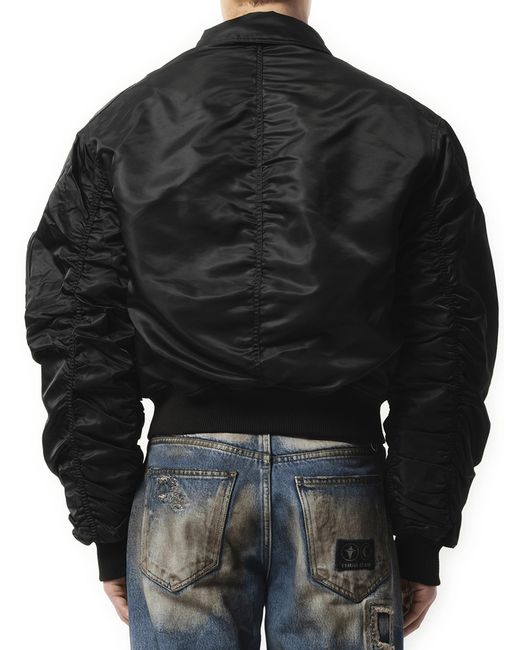 THUG CLUB A Wingless Bird Bomber Jacket, 100% Nylon in Black for