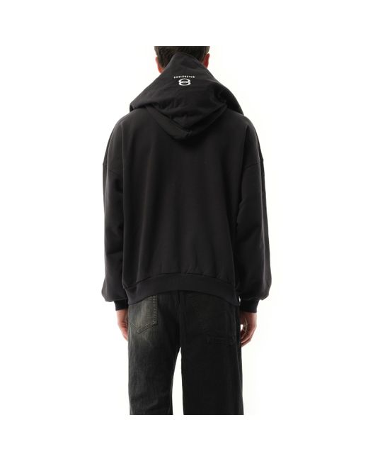 Balenciaga Black Incognito Hoodie, Long Sleeves, , 100% Cotton for men