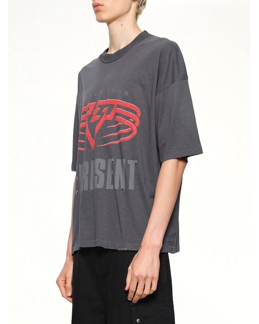 Represent Gray Reversible Living Legacy Falcon T-Shirt for men