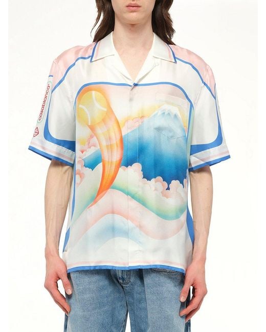 Casablanca Blue Fuji Dream Shirt for men