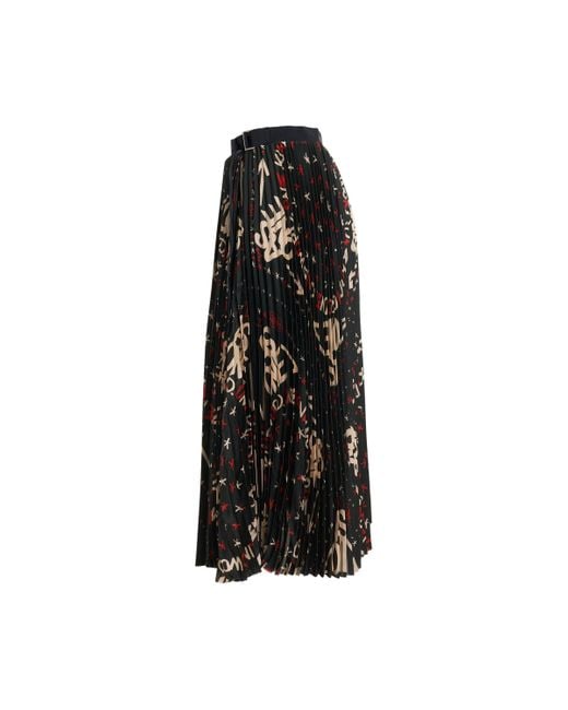 Sacai Black Eric Haze Skirt, , 100% Polyester