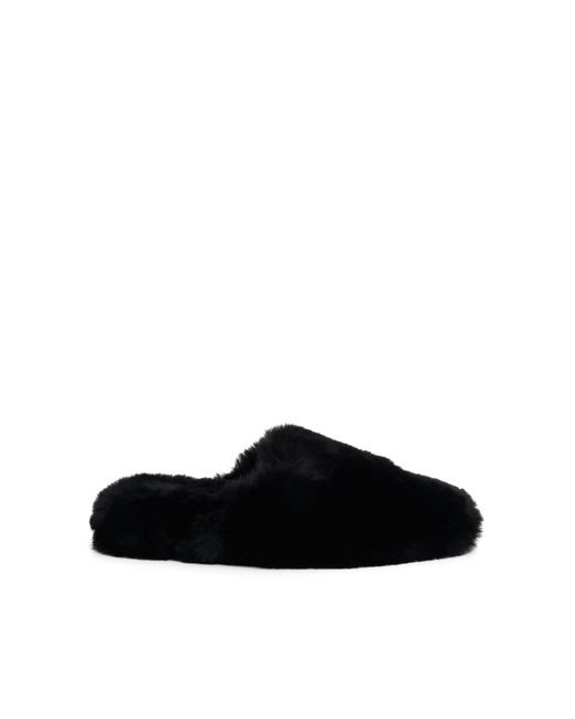 Balenciaga Black Teddy Mule Sandals, , 100% Polyester