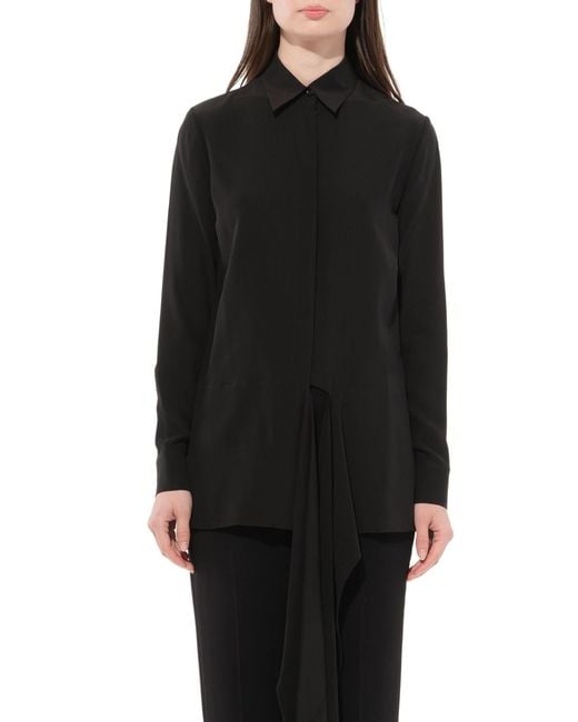 Givenchy Black Long Sleeve Blouse