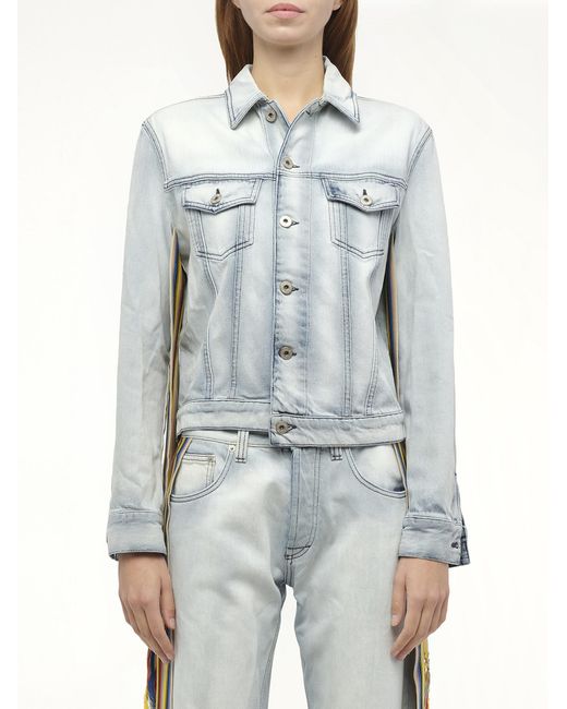 Loewe Blue Stripe Band Denim Jacket