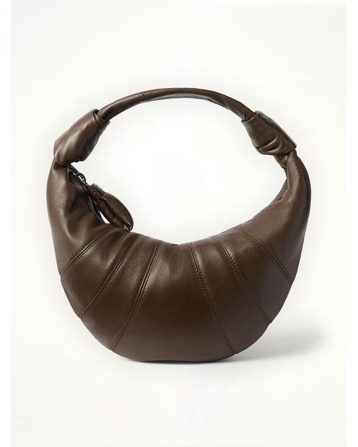 Lemaire Brown Mini Fortune Croissant Soft Nappa Leather Bag