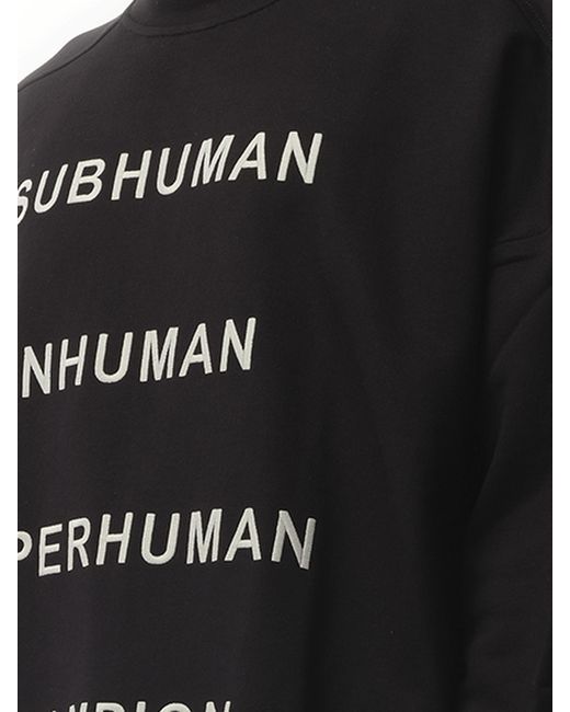 Rick Owens Black X Champion X Drkshdw Jumbo Sweatshirt, 100% Cotton, Size: Small for men